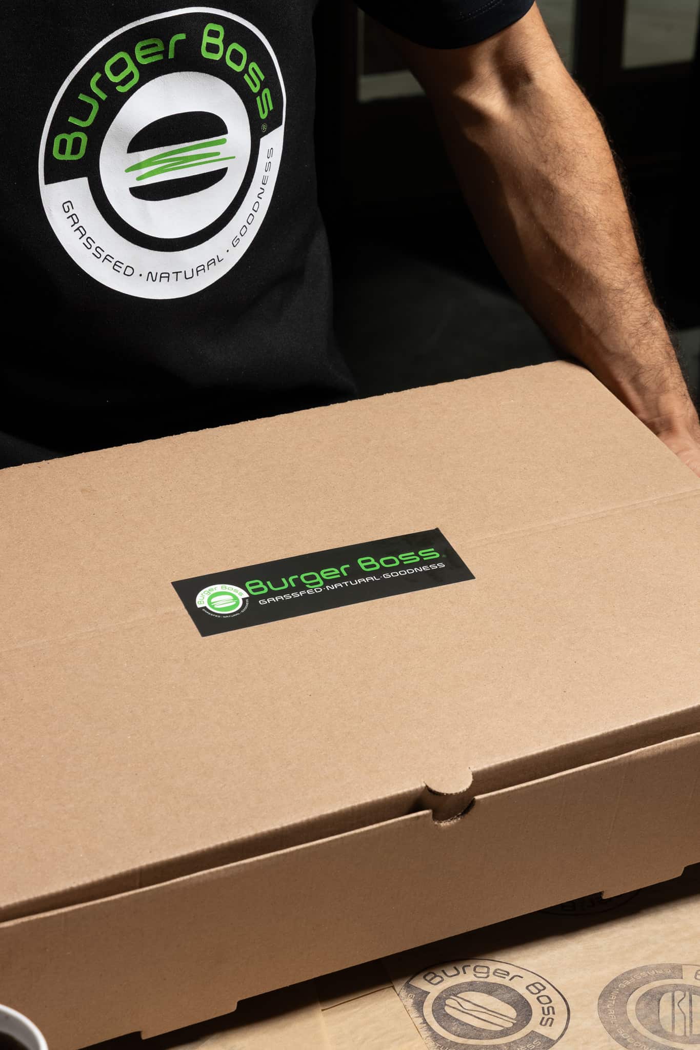 bossed-for-you box ready for delivery.
